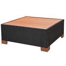 Chloe rossetti Garden lounge set 16 pezzi in rattan sintetico Polywood/WPC top nero piano in Polywood