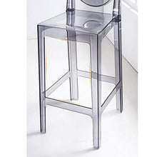 TopJiä Acrilico Sedia Fantasma Trasparente Sgabelli da Bar,Moderne Girevole Sedia con Schienale,Plastica Seggiola da Bar,per,Caffetterie,Bar,Club,Bar,Balcone,Sedia,Sgabello