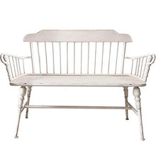 UWY mobili da Esterno Panca da Giardino Doppia Sedia, Sedile Posteriore per Il Tempo Libero in Balcone in Stile Invecchiato, durevoli panche Decorative in Metallo per terrazza, Sedia da Pranzo s