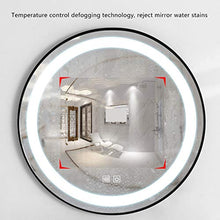 Specchio da bagno Illuminato con Luce a LED Specchio Rotondo da Parete Specchio per Il Trucco Alta Nebbia Trasparente Specchio Argento Interruttore Smart Touch, Adatto per Bagno/Hotel/Barbiere