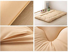Morbido Coprimaterasso Con Imbottitura in Microfibra-poliestere Cuscino Top Materassino Ottimo Per Gli Ospiti, Materassino Pieghevole Futon Tatami,Camel-150 x 200 cm