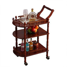 YIN YIN Carrello per ripiani Carrello for ripiani, ripiano in legno bellissimo e generoso ristorante multistrato durevole carrello del vino for hotel carrello del salone di bellezza marrone, 2 dimensi