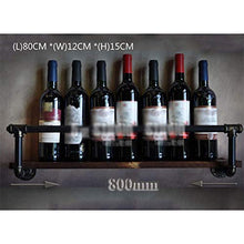 Wygwlg Portabottiglie da Parete, espositore per Vino per modellazione di Tubi, per Cucina, Sala da Pranzo, Bar, Arredamento per la casa e la Cucina, Completamente assemblato,80CM