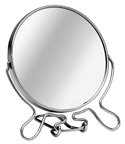 Premier Housewares 0509256 Specchio da Rasatura con L'Opzione di Ingrandimento, Struttura Media con Supporto, Cromato
