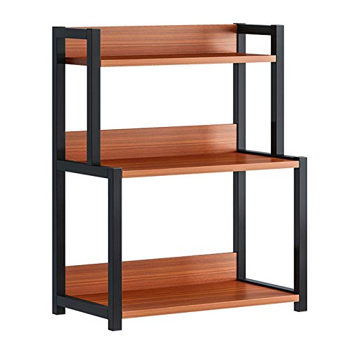 MLMQ Mobiletto da Cucina Marrone, Mobile da Bagno Legno con 3 Ripiano, Armadietto da Bagno per Soggiorno Camera da Letto,43x22cm