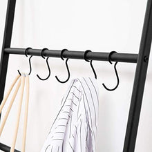 HOOBRO Scala Portasciugamani, Appendiabiti, Portasciugamano Bagno, Scala Decorativa, con 5 movibili Ganci, 58 x 177cm, Stabile, Salvaspazio, Metallo, Facile da Montare, Nero EBK62CJ01
