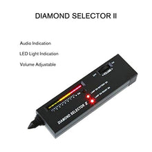 Kinshops Diamante Gemme Tester Penna Strumento di Selezione Portatile di Pietre preziose Indicatore LED Strumento di Prova Gioielli affidabile accurato, Nero