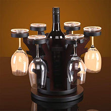 PWZ Pratica Semplicità Domestica Porta Bicchiere Di Vino Porta Bicchiere Di Vino Portaoggetti Rovesciato Casa Soggiorno in Legno Cremagliere in Legno Semplici e CreativeMarrone, 36x36x26cm