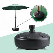 Fishlor Portaombrelli, Base per ombrellone da Esterno in plastica Cortile da Giardino Forma Rotonda Supporto per Supporto per ombrellone riempibile con Sabbia d'Acqua