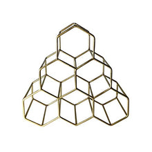 LaLe Living Scaffale per vino Dilek in ferro nero per 6 bottiglie di vino con dimensioni 23 x 15 cm per conservare bottiglie di vino e acqua in design geometrico