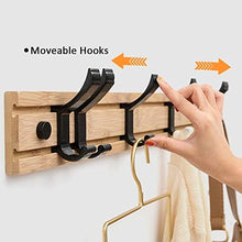 STZLY Appendiabiti Moda Legno Libero di punzonatura Hook Coat Rack Gancio del Gancio for la Camera da Letto Soggiorno o Guardaroba, Risparmiare Spazio Dimensioni: 5 Ganci