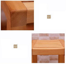 Sgabello da Bagno JUNshower feci Scarpe Sgabello/Bagno Sgabelli for Anziani disabili Adulti e Le Donne Incinte Antisdrucciolevole umidità HighQuality Wood (Dimensioni: 43 × 33 × 50 cm)