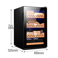 300 Cigar Humidor Termoelettrico Sigaro Raffreddamento Con Telaio In Acciaio Inox Cedro Spagnolo Legno Ripiano Regolabile Temperatura Umidità Display Umidità (Color : Black, Size : 45 * 53 * 73cm)