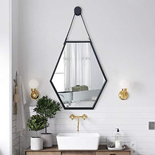 LULUTING Specchio Trucco Bagno Specchio Decorativo Specchio, Lavandino Specchio da Muro in Ferro battuto Specchio Esagonale Specchio 50 * 70cm
