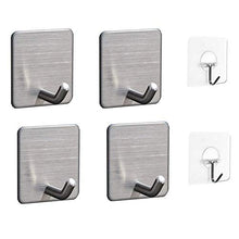 Adesivo Ganci Portasciugamani, Acciaio Inox Cappotto Gancio impermeabile Appendiabiti ganci a Parete Porta Accappatoio Asciugamano per Cucina Bagno Senza Forare drei Metern autoadesivo