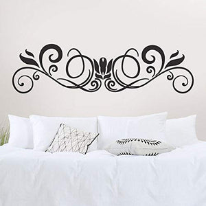 T-MK334 - Adesivi per testiera del letto, 38 x 140 cm, colore: Nero