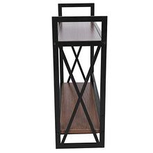 Portabottiglie a 2 Livelli, Scaffale da Parete per Vino con Porta Calici, Mobile porta bottiglie Portabottiglie di Vino in MDF+Ferro, 20 x 60 x 54 cm