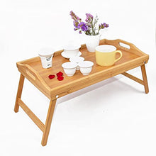 jiaju Tavoli da Picnic Tavolo Pieghevole, Portatile Bamboo Letto Letto Vassoio per Laptop Desk Desk tè Tavolo da Portata Tavolo Pieghevole Gambe per Laptop