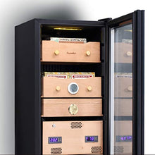 Cigar Cabinet Costante di Temperatura E umidità Sigaro Gabinetto delle Famiglie Cigar Gabinetto Cigar Box Small Mini Cigar Cabinet 82L Cigar Cabinet (Color : Black, Size : 45 * 45 * 74cm)