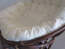 fantasie d oriente Poltrona PAPASAN Divano 2 POSTI Rattan Noce Dimensioni CM 170X105X87 H Vimini con Cuscino E Cinghie Salotto