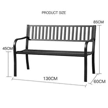 outdoor product Panca da Giardino in Metallo per Esterno，Panchina da Esterno con Schienale E Braccioli,Panca D'ingresso per Esterni con Balcone Decorativo，per Cortile/Portico/Passaggio di Lavoro