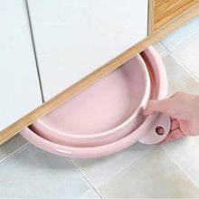 8HAOWENJU Lavabo Pieghevole, Lavabo in plastica per Uso Domestico, Lavabo Portatile da Viaggio Esterno, Vasca Lavanderia, Pediluvio, Rosa, Beige, Blu, Viola, Tromba, Media, Grande Ultimo Stile