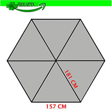 fregaren.de - Tetto di ricambio per gazebo Modena 6 angoli, 320 cm, impermeabile, materiale: Panama PCV Soft 370 g/m², modello 8 (marrone)