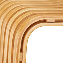 Relaxdays 10021491 Sgabello da Ingresso in Bambù Elegante Pouf di Legno Design Scandinavo Sediolina per Guardaroba Beige