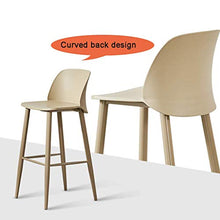GAXQFEI Chaise Modern Pp Eco-Friendly Plastic Seat Barstool Kitchen Breakfast Dining Chair |Pub| Bar Bistro Cafe Counter High Chair Stools with Counter Stool,bianca