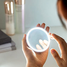 Specchio per Il Trucco a LED con Specchio di Trucco della Luce di riempimento Portatile Pieghevole Portatile Pennello Piccolo Specchio Specchio di Bellezza Specchio da Camera da Letto HD Trucco