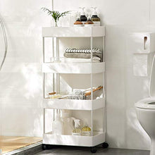 &ripiano di stoccaggio Scaffale mobile della cucina dello scaffale del bagno multifunzionale del carrello della scaffalatura di stoccaggio a 4 strati multifunzionale della famiglia con la ruota Scaffa