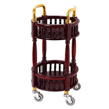YIN YIN Carrello per Ripiani Carrello portautensili - Servizio alberghiero Car Tea Cart Carrello per Auto da Dessert Doppio Mobile Rack Carrello a rulli (Size : 40x40x82.5cm)