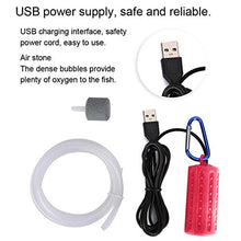 SALUTUYA Acquario Silenzioso Pompa di Ossigeno Pompa di Ossigeno Serbatoio di Pesce Pompa di Ossigeno USB per Acquario Pompa di Ossigeno Muto Ricarica Aumentare la Pompa di Ossigeno(USB Air Pump)
