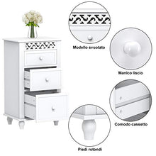 COSTWAY Armadietto da Terra per Bagno, Mobile per Medicine Autoportante, con Armadio e Cassetto (3 Cassetti)