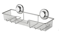 Sanno, cestino contenitore, organizer, per bagno, con ventosa, nessun danno, per accessori da cucina e bagno, in acciaio inox antiruggine