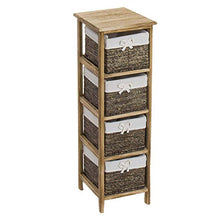 Home Gadgets Mobile cassettiera 4 cassetti legno 97 cm