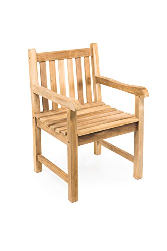 RSPL Panchina in Vero Teak Naturale Lunghezza - arredo Giardino Stile Inglese coloniale