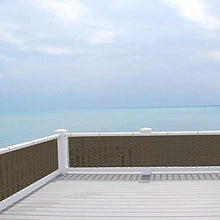 Balcone Protezione Schermata Privacy Parabrezza HDPE 100% Commerciale 180 gsm Traspirante E Trattato UV Include Cravatta con Zip Gratuita Abbellisci Il Balcone (Color : Brown, Size : 1.2x7m)