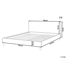 Beliani Fodera per Letto in Tessuto Beige Poliestere Lavabile 180 x 200 cm FITOU