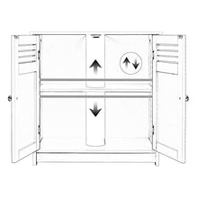 EUGAD Armadietto Sottolavabo Mobiletto sotto Lavandino per Bagno con Due Ante in Legno 0117WY