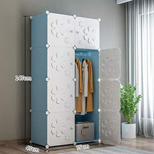Coffee table FHW Fai da Te dell'Assemblea Armadio Pieghevole in plastica Panno Armadio Resina Bagagli Multifunzionale Semplice Guardaroba Moderno (2 Stili) Guardaroba (Size : 75x47x149cm)