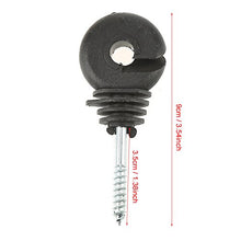 Isolatore ad Anello a Vite, 50 Pezzi/Set Isolatori ad Anello a Vite Neri Accessori per recinti elettrici per palo in Legno