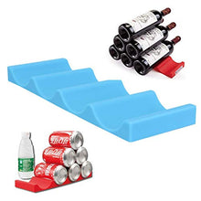 Yardwe Bottiglia E Lattina Impilatore Frigorifero in Silicone Bottiglie di Birra Impilatore Cremagliera Porta Bottiglie di Vino Organizzatore Soda può Organizer Mat per Cucina