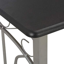 vidaXL Set da Bar 3 pz Tavolo e Sedie Alte con Poggiapiedi Robuste Eleganti Angolo Cucina Bancone e Sgabelli Bistrot in Legno e Acciaio Nero e Grigio