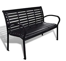 Poltrona da giardino per 3 persone, panca da giardino, decorazione per cortile, terrazzo, parco, caffè, 125 x 60,5 x 80,5 cm