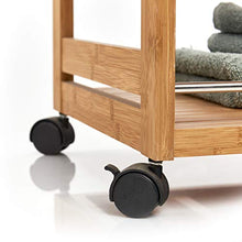 Zeller 13591 Carrellino da Bagno in Legno di bambù e Metallo 45,7x38x76 cm