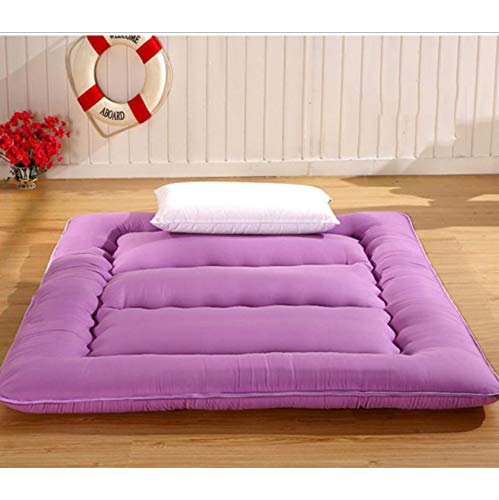 Nileco Tatami Tappetino, Dormire Materassino Trapuntato Giapponese Roll Up Materasso Addensare Home,dormitorio Studentesco Pieghevole Materasso Futon-Porpora 150x200cm(59x87inch)