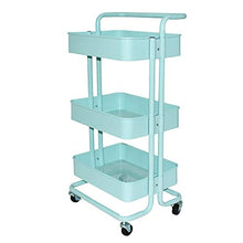Scaffale per Tutti Gli Usi 3 Tier Mesh Serving Rolling Trolley Multifunzionale Carrello portaoggetti Utility capacità Massima di carico 20 kg Adatto per Home Office Carrelli di stoccaggio