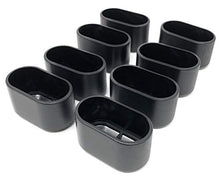 Design61, 8 tappi per gambe delle sedie, 38 x 20 mm, per tubi ovali, per sedie da giardino
