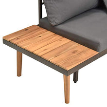 SKM Set Divani da Giardino 4 pz con Cuscini in Massello di Acacia (44.1kg)